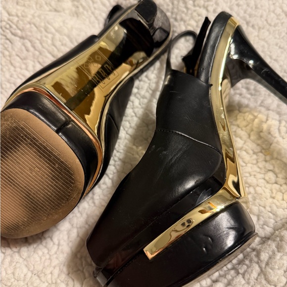 Aldo Elegant Black Peep-Toe Women's heels - Picture 5 of 6